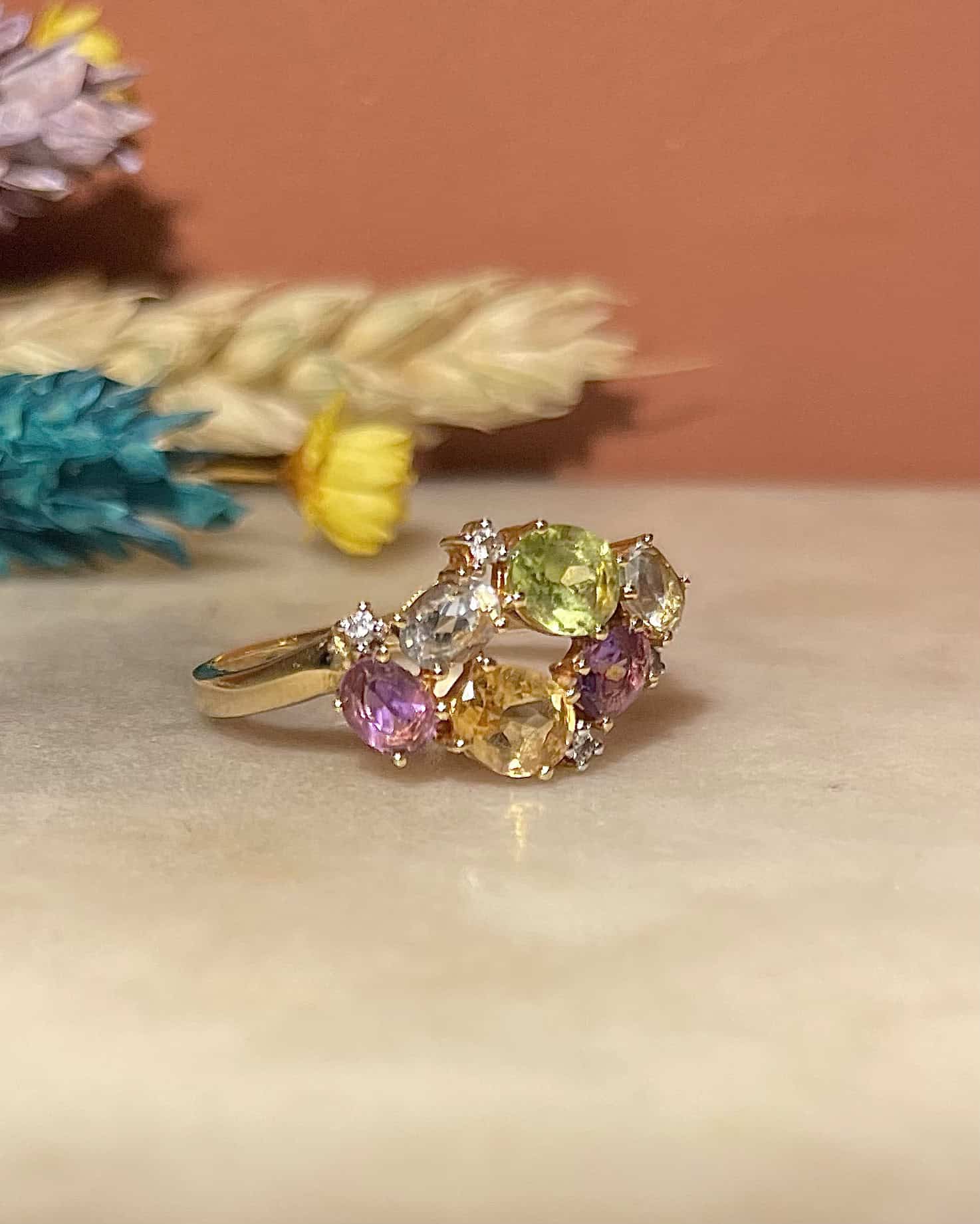 Tutti Frutti &amp;amp; Diamond Ring &quot;Joséphine&quot;