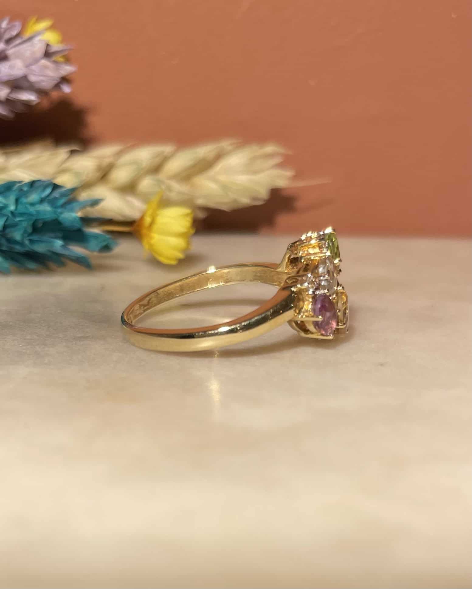Bague Tutti Frutti &amp; Diamants "Joséphine"
