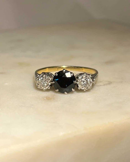 Bague Trilogie Saphir et Diamants &quot;Leslie&quot;