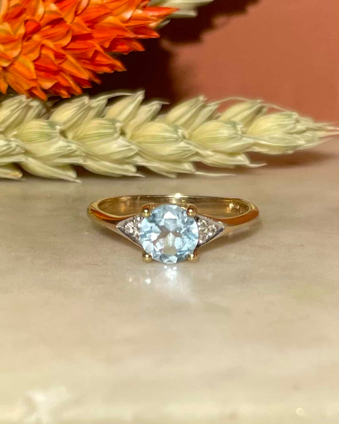 Bague Trilogie topaze &amp; Diamants &quot;Rahem&quot;