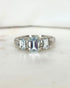Bague Trilogie Aigues - Marines 1.40 carat & Diamants "Axelle" - Elliade Paris