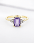Bague Trilogie Améthyste 0.90 carat & Diamants "Tristane" - Elliade Paris