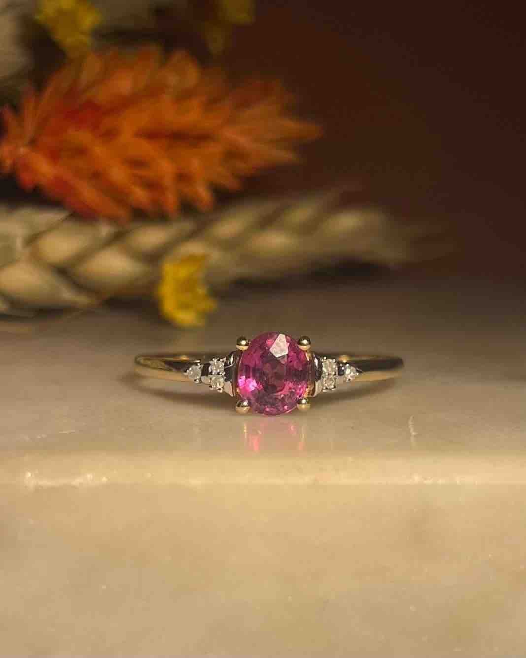 Bague Trilogie Améthyste &amp; Diamants &quot;Romane&quot; - Elliade Paris