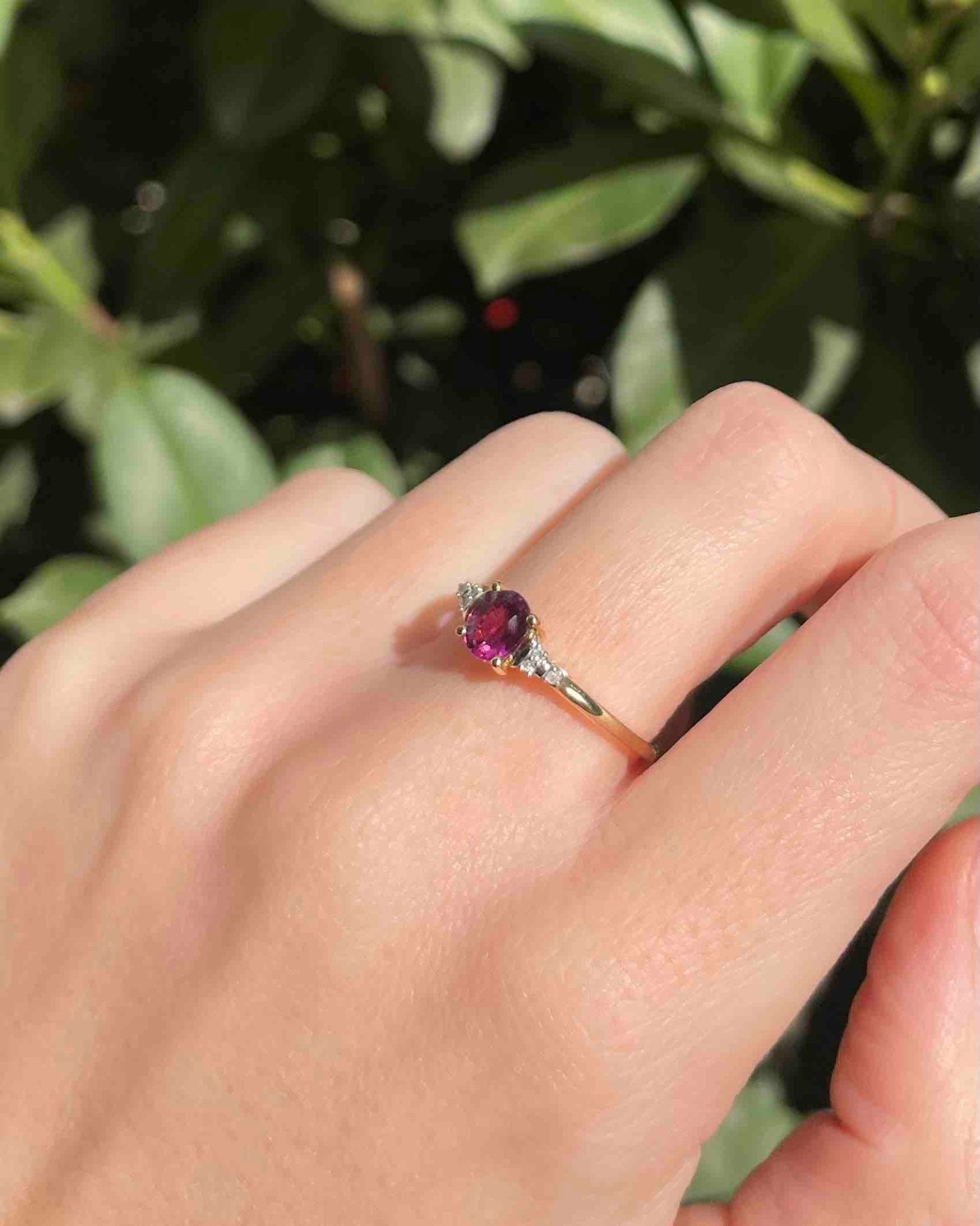 Bague Trilogie Améthyste &amp; Diamants "Romane" - Elliade Paris