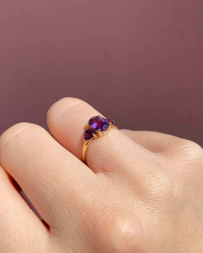 Bague Trilogie Améthystes 1.50 carat &quot;Violette&quot;