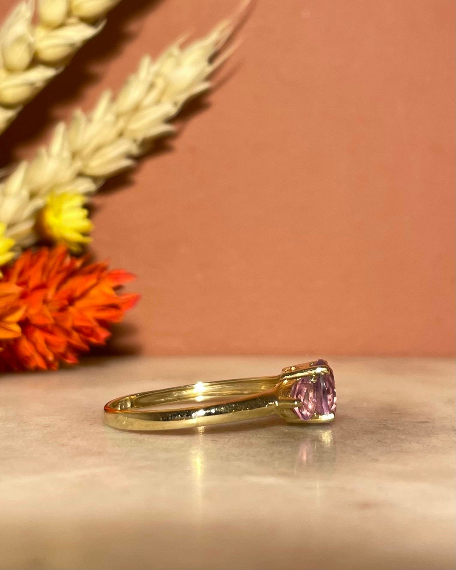 Bague Trilogie Améthystes 1.10 carat &quot;Leyna&quot;