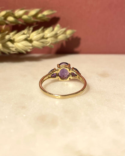 Bague Trilogie Améthystes 1.50 carat &quot;Violette&quot; - Elliade Paris