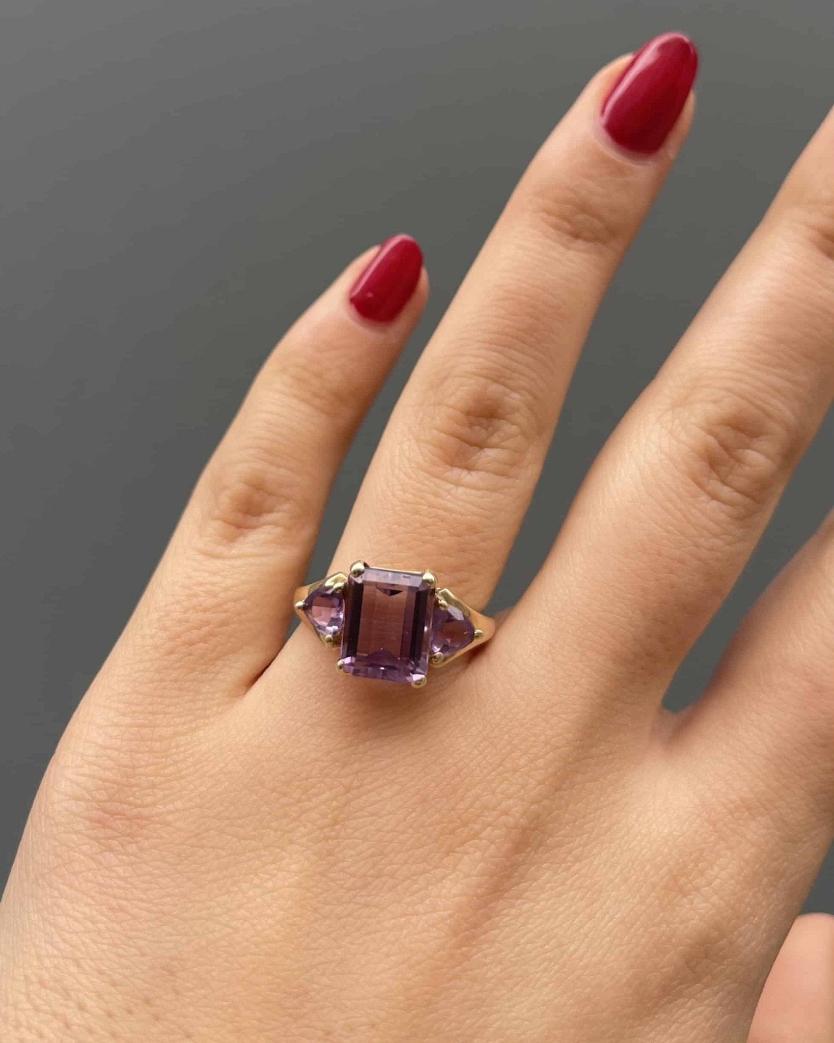 Bague Trilogie Améthystes 2.20 Carats "Paula" - Elliade Paris