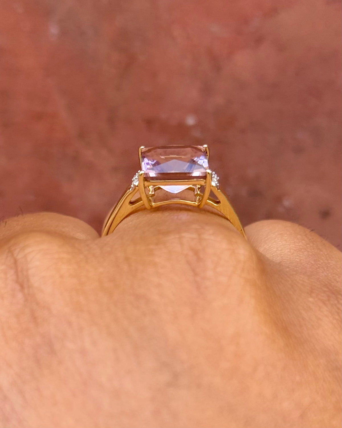 Bague Trilogie Amétrine 3.16 carat &amp; Diamants "Nayra" - Elliade Paris