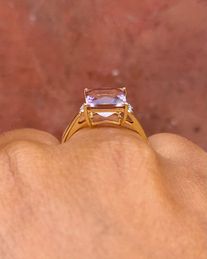 Bague Trilogie Amétrine 3.16 carat &amp; Diamants "Nayra" - Elliade Paris