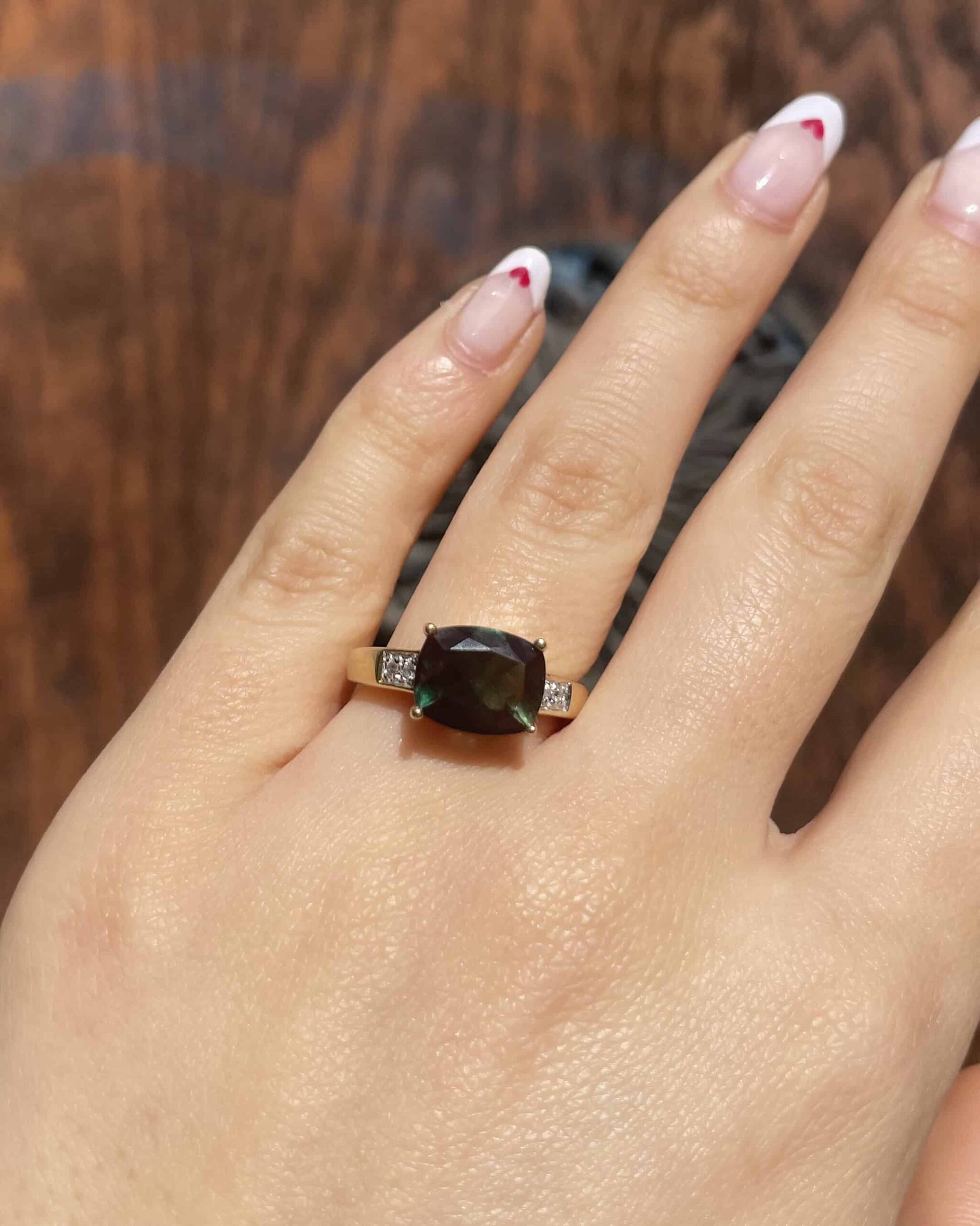 Bague Jonc Andesine 2.40 Carats &amp; Diamants &quot;Merida&quot;