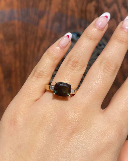 Bague Jonc Andesine 2.40 Carats &amp; Diamants &quot;Merida&quot;