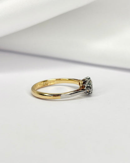 Bague Trilogie Art Deco Diamants 0.44 carat "Clara" - Elliade Paris