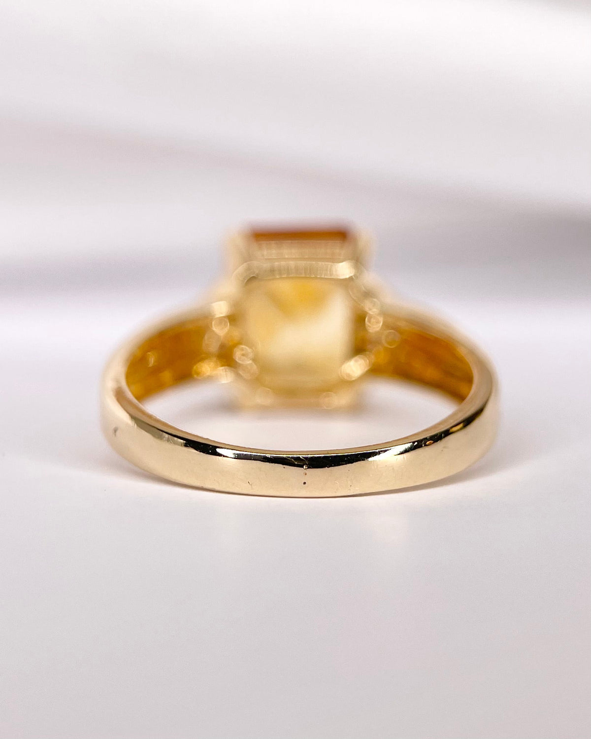 Bague Trilogie Citrine 3.30 carats &amp; Diamants 5,10g "Delphine" - Elliade Paris