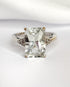 Bague Trilogie Cocktail Prasiolite 4.25 carats & Diamants "Lina" - Elliade Paris