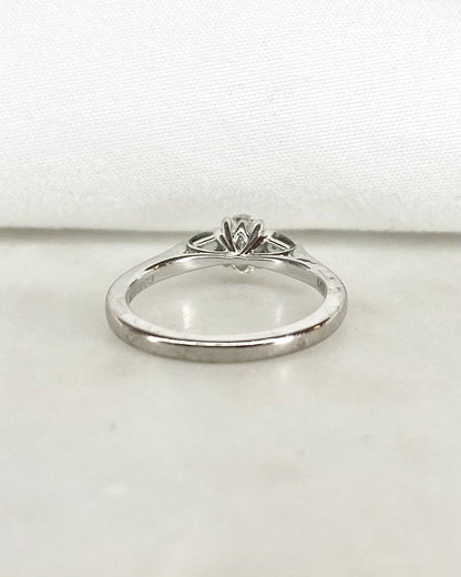 Bague Trilogie Diamant ovale 0.37 carat &amp; Tourmalines &quot;Athénaïs&quot; - Elliade Paris