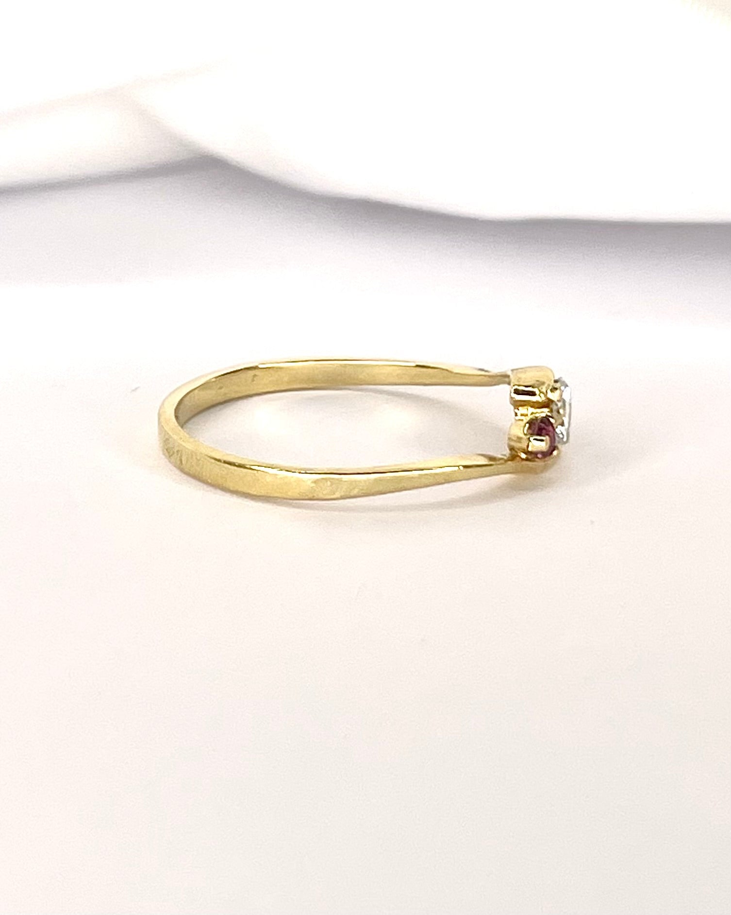 Bague Trilogie Diamant &amp; Rubis "Roxane" - Elliade Paris