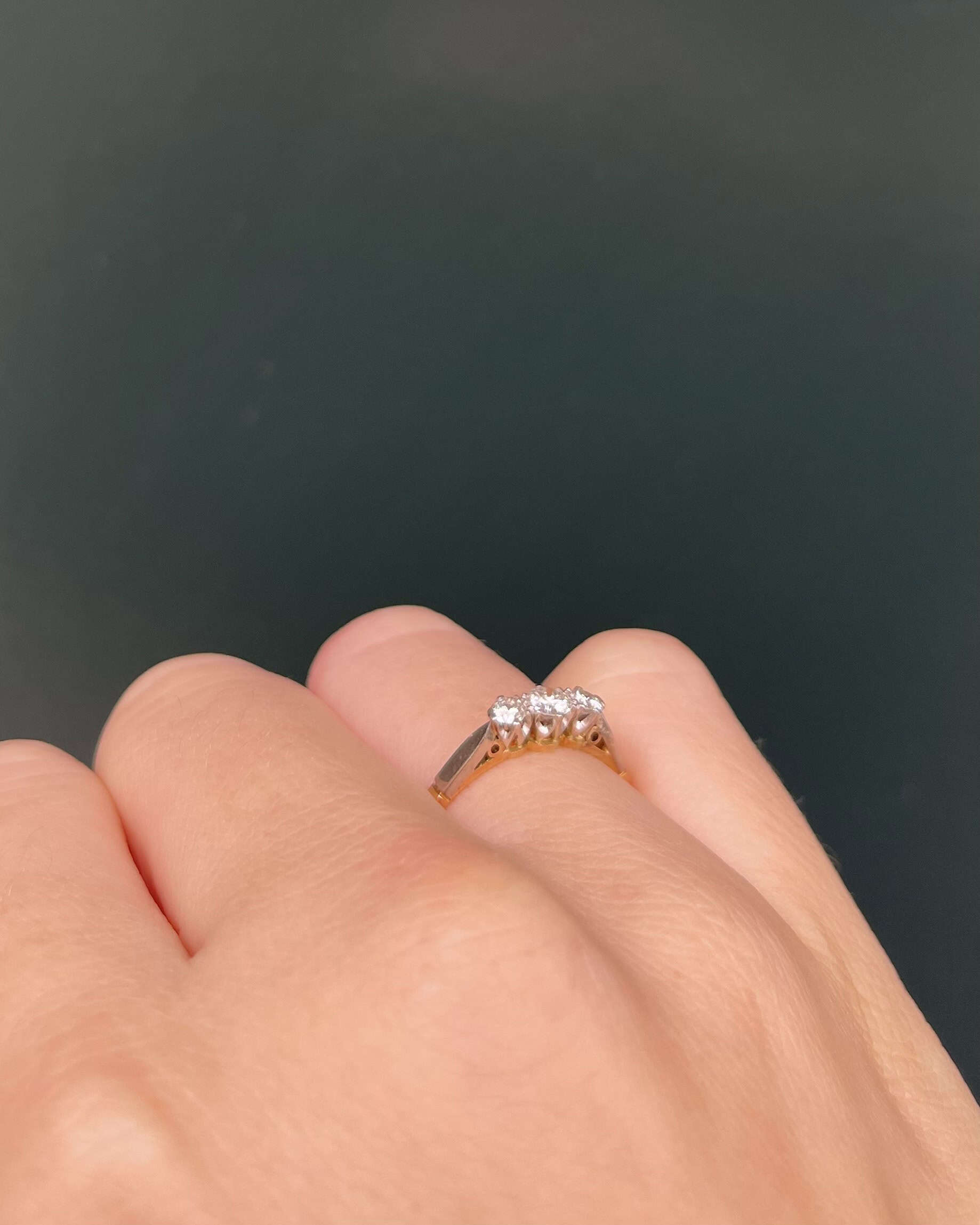 "Alina" 0.49 carat Diamond Trilogy Ring