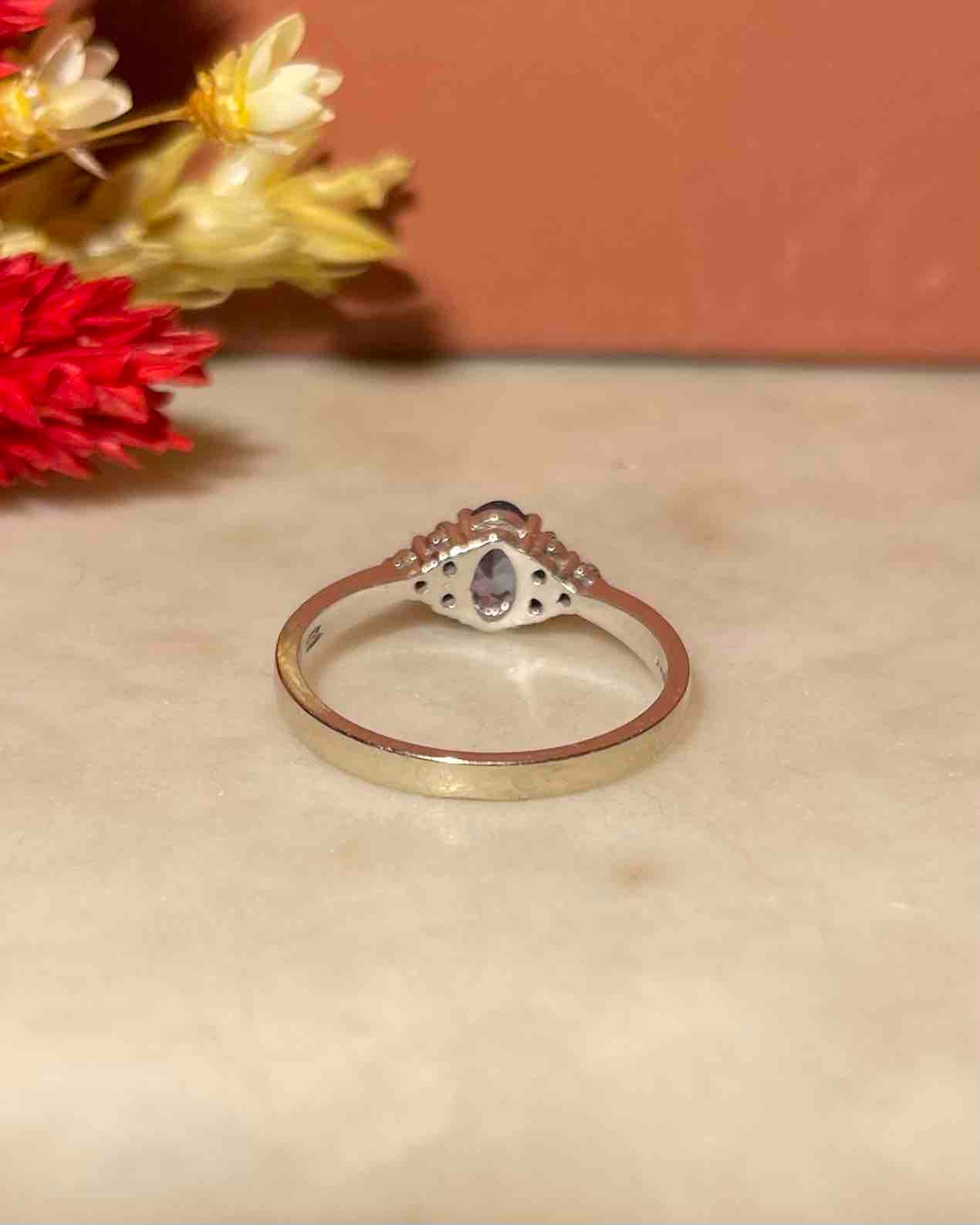 Bague Trilogie Tanzanite &amp; Diamants "Sidney"