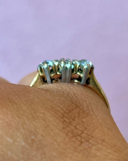 Bague Trilogie Diamants 0.22 carat "Faia" - Elliade Paris