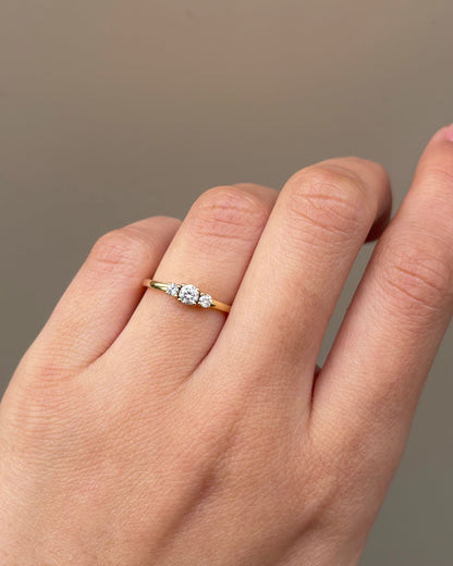 Bague Trilogie Diamants 0.25 carat "Rita" - Elliade Paris