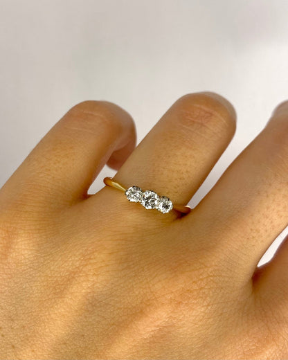 Bague Trilogie Diamants 0.31 carat "Delphine" - Elliade Paris