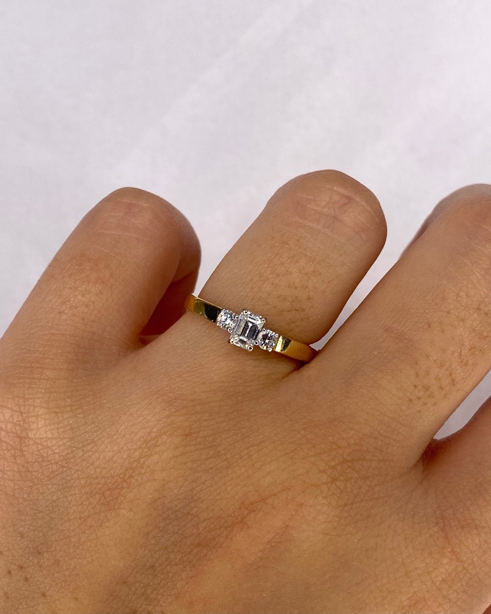 Bague Trilogie Diamants 0.36 carat "Jasmine" - Elliade Paris