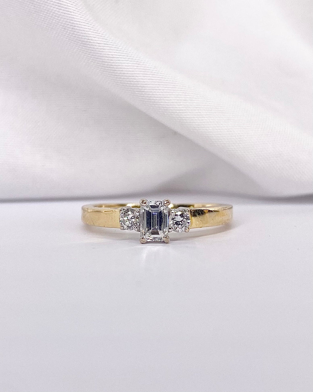 Bague Trilogie Diamants 0.36 carat &quot;Jasmine&quot; - Elliade Paris