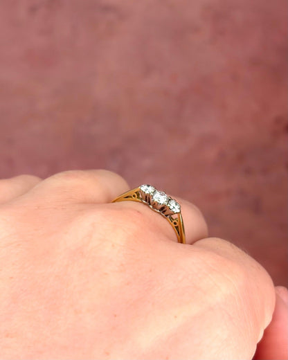Bague Trilogie Diamants 0.37 carat "Emma" - Elliade Paris