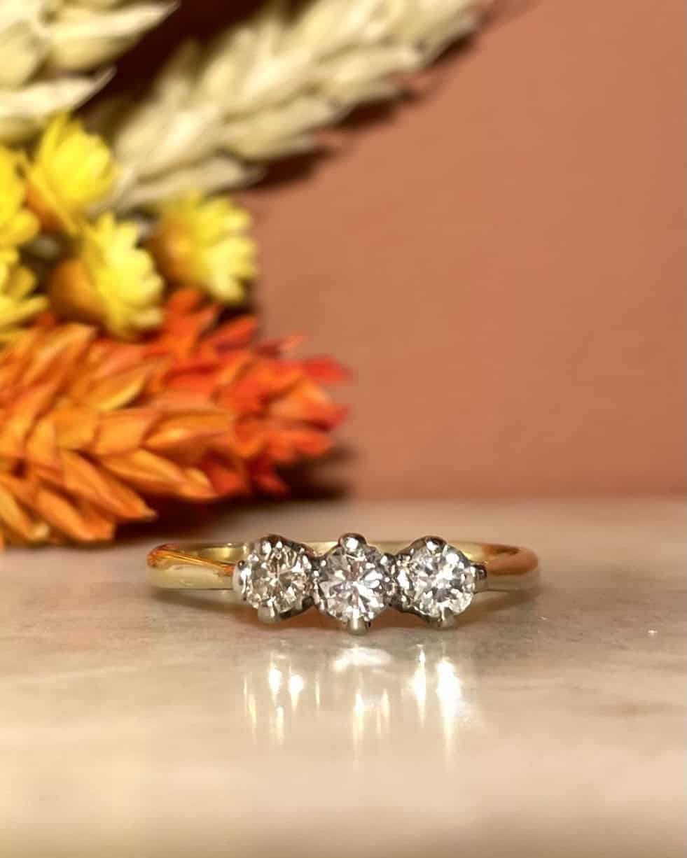 Bague Trilogie Diamants 0.39 carat "Laila" - Elliade Paris
