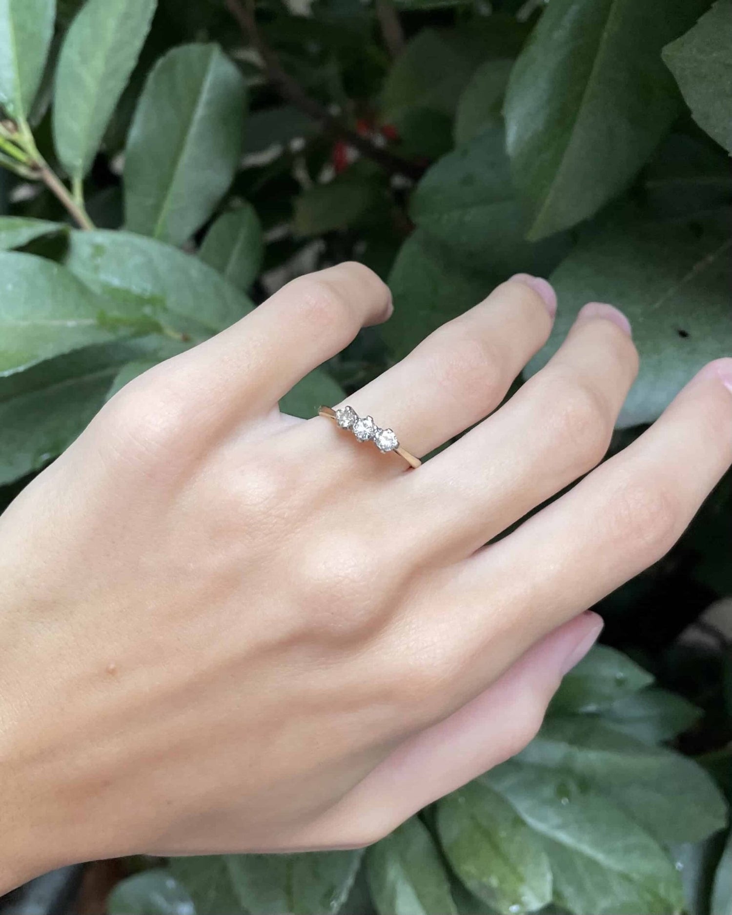 Bague Trilogie Diamants 0.39 carat &quot;Laila&quot; - Elliade Paris