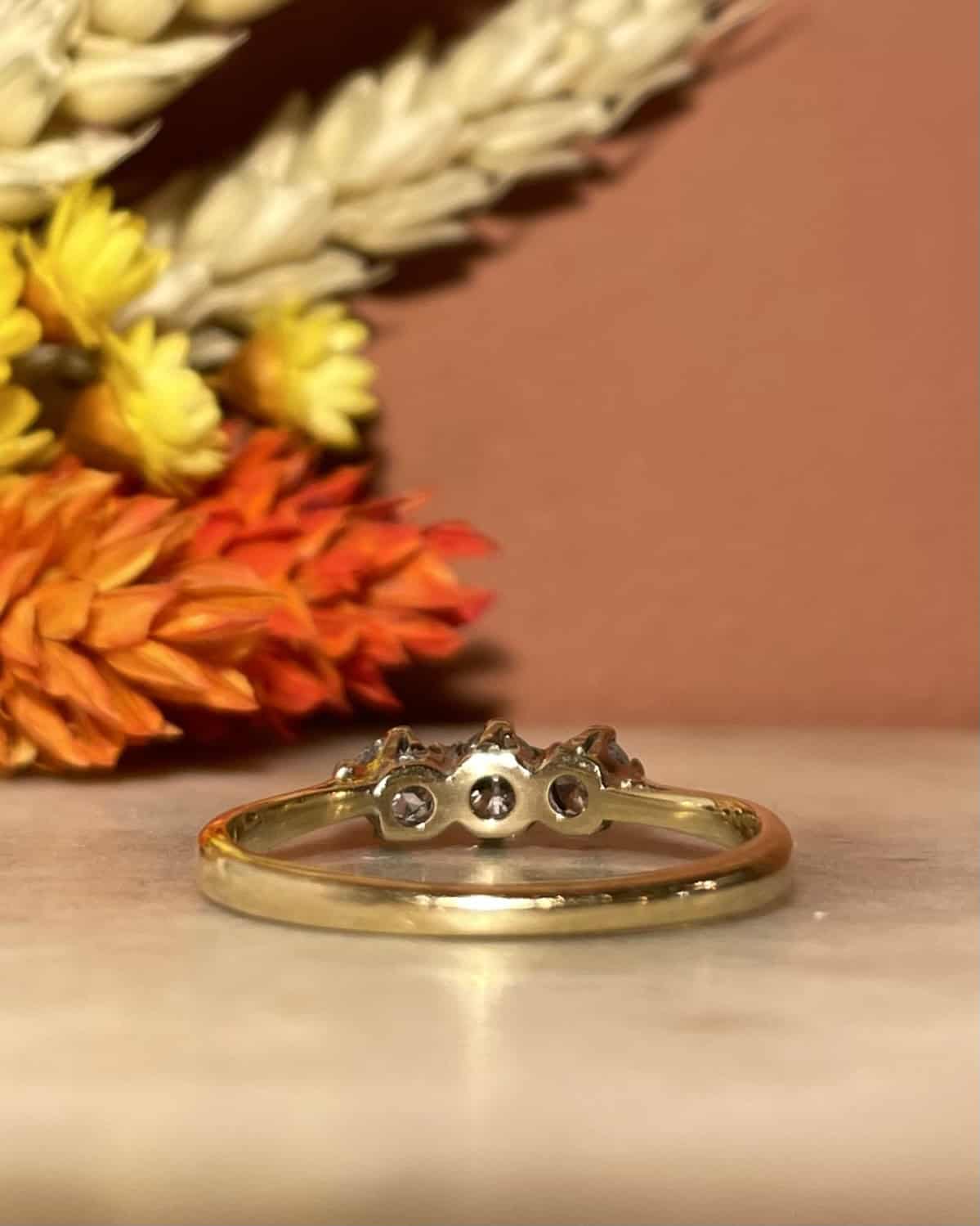 Bague Trilogie Diamants 0.39 carat &quot;Laila&quot; - Elliade Paris