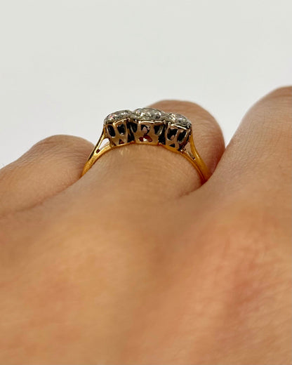 Bague Trilogie Diamants 0.40 carat "Ange" - Elliade Paris