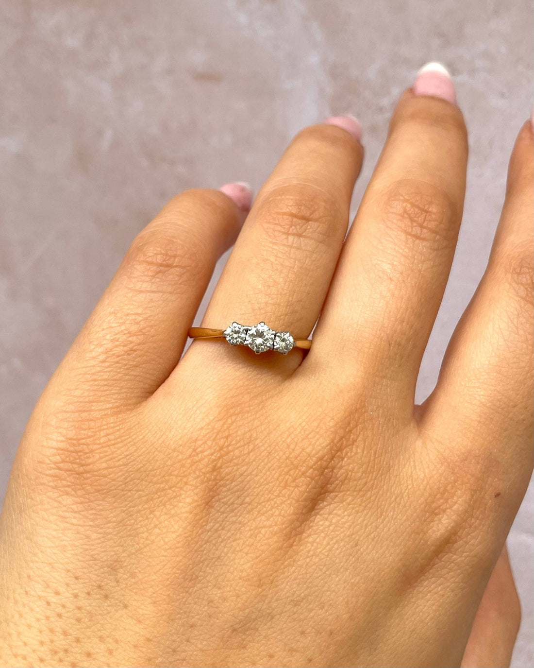 Bague Trilogie Diamants 0.43 carat "Camélia" - Elliade Paris