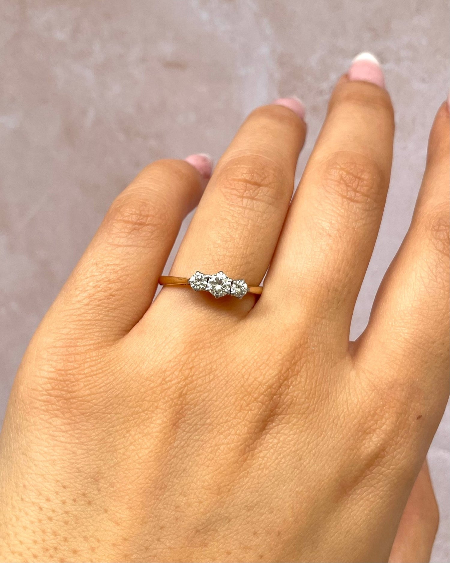 Bague Trilogie Diamants 0.43 carat "Camélia" - Elliade Paris