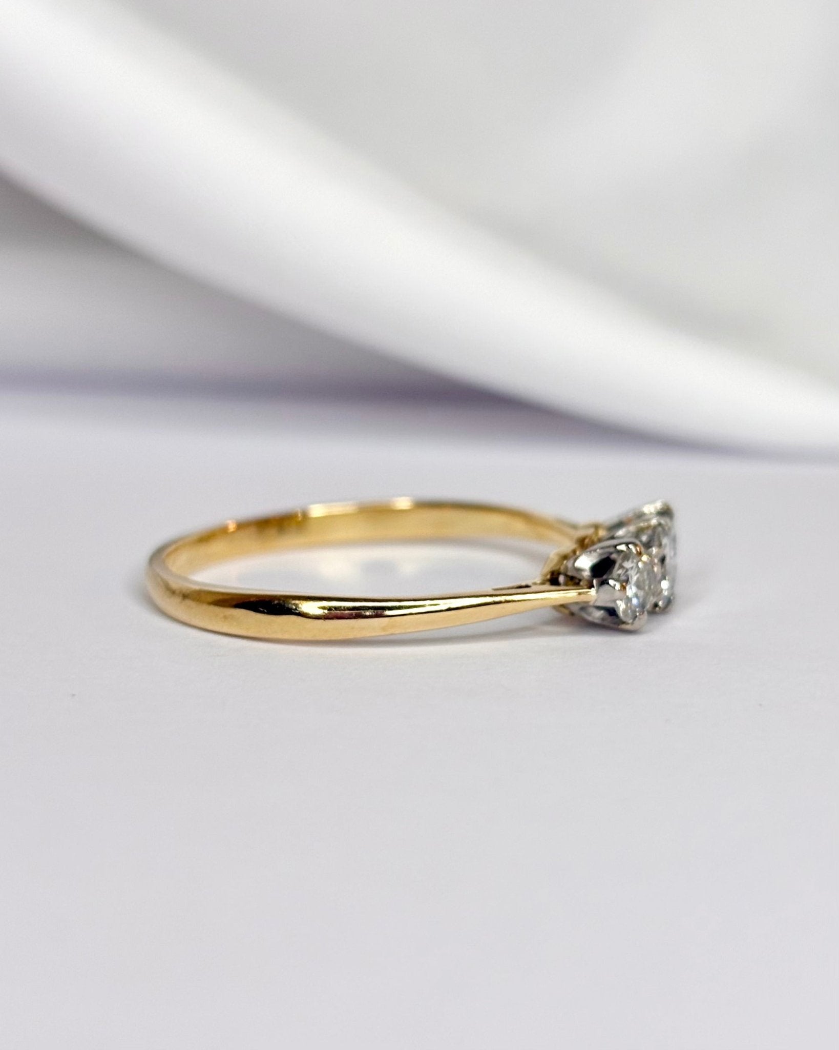 Bague Trilogie Diamants 0.45 carat "Eliane" - Elliade Paris