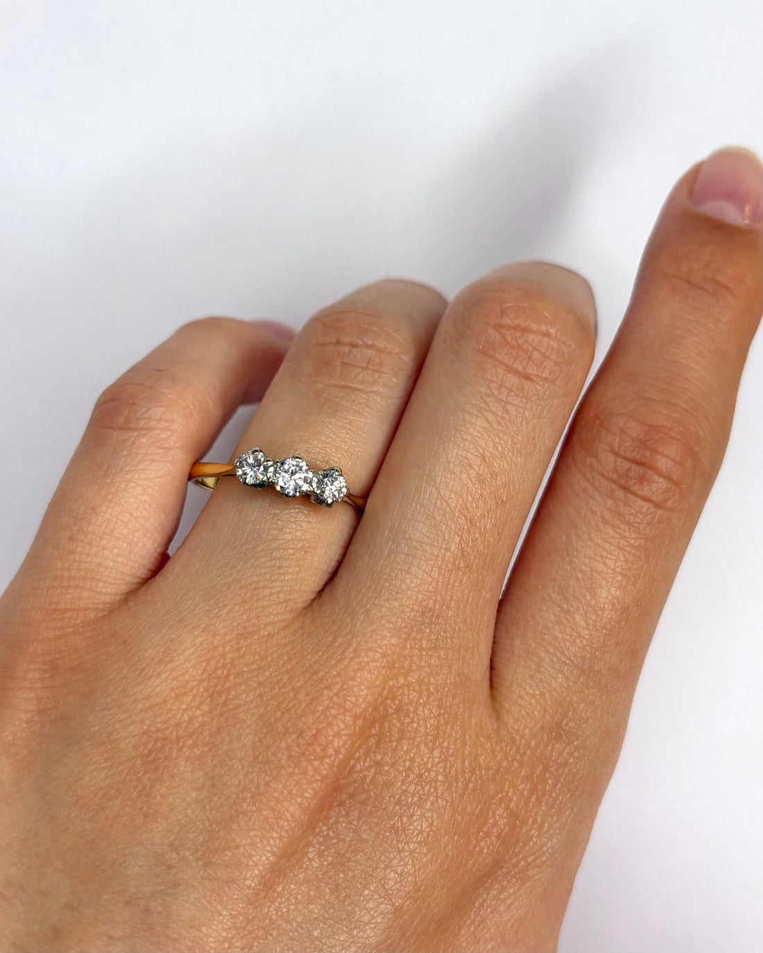 Bague Trilogie Diamants 0.45 carat "Eliane" - Elliade Paris