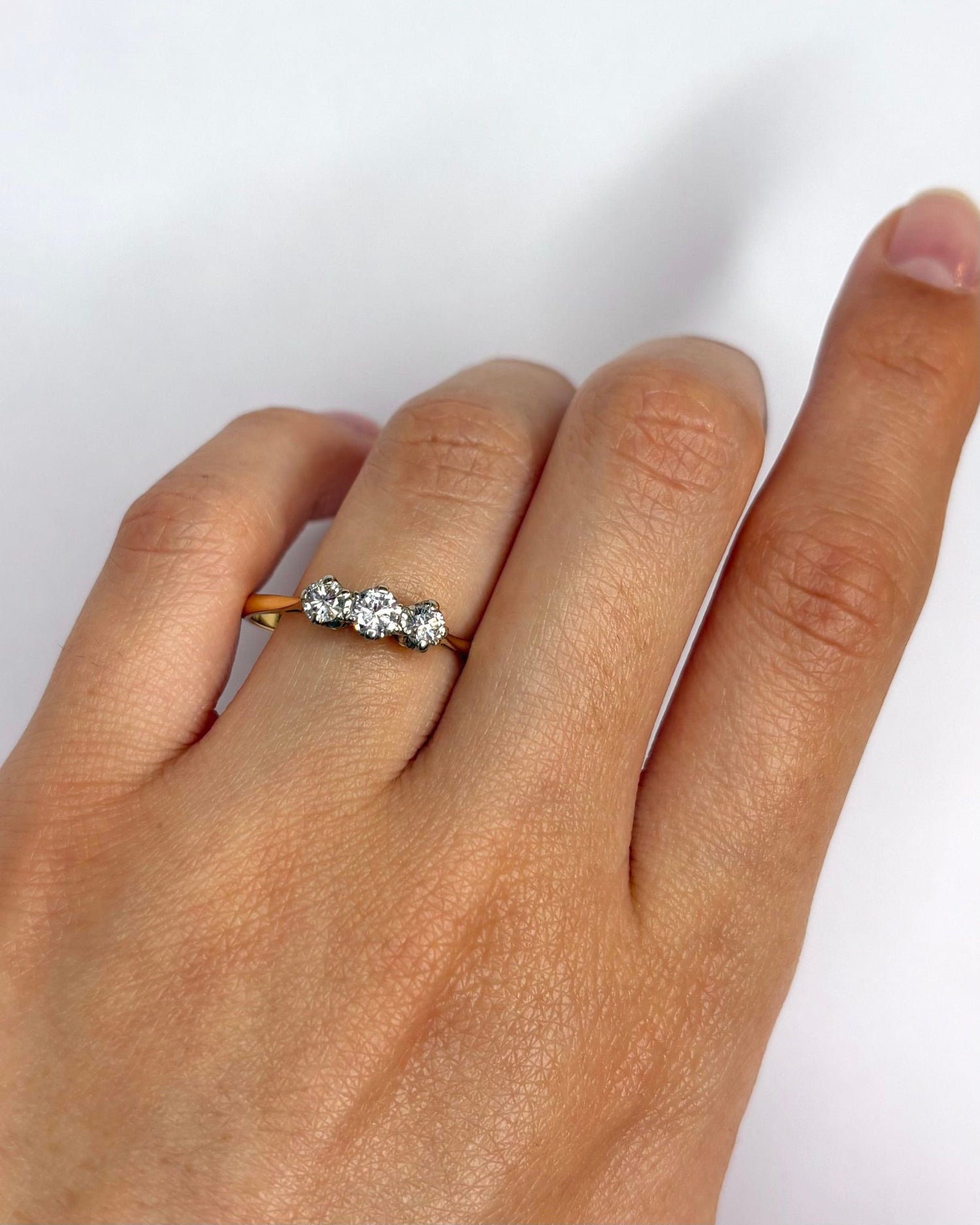 Bague Trilogie Diamants 0.45 carat "Eliane" - Elliade Paris