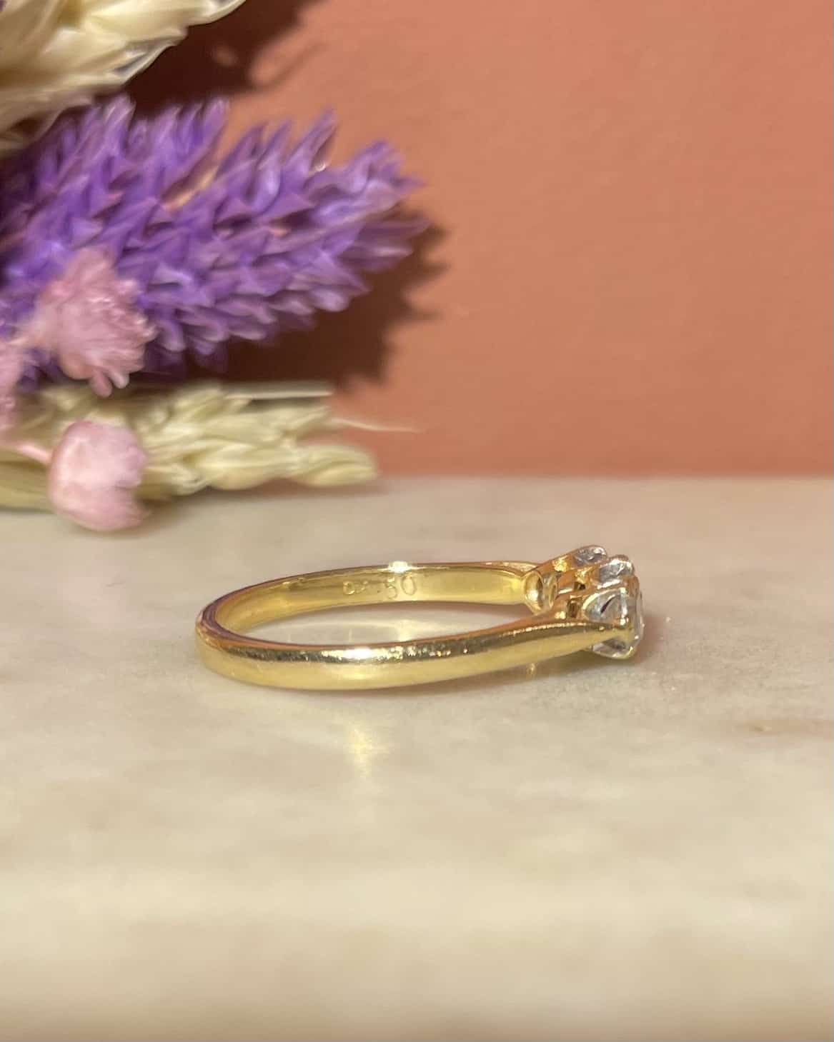 Bague Trilogie Diamants 0.50 carat &quot;Trinity&quot; - Elliade Paris