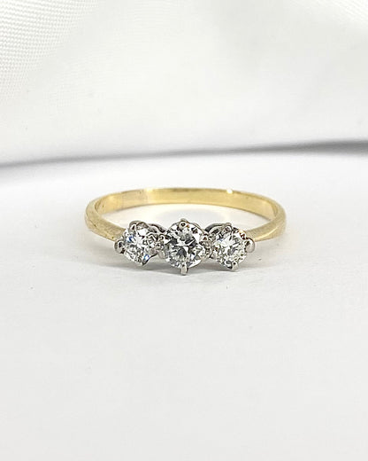 Bague Trilogie Diamants 0.53 carat "Carolina" - Elliade Paris