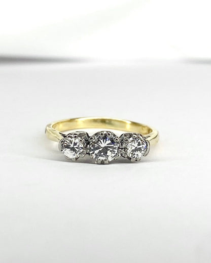 Bague Trilogie Diamants 0.57 carat "Oriane" - Elliade Paris