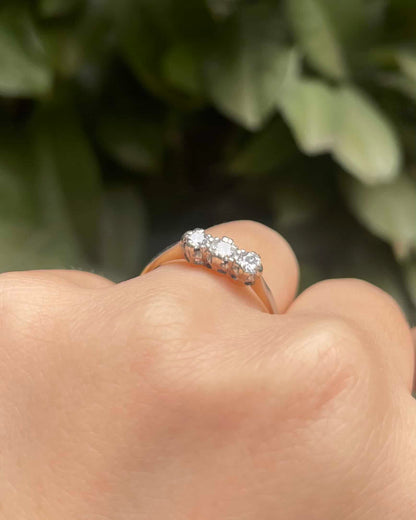 Bague Vintage Trilogie Diamants &quot;Ophelia&quot;