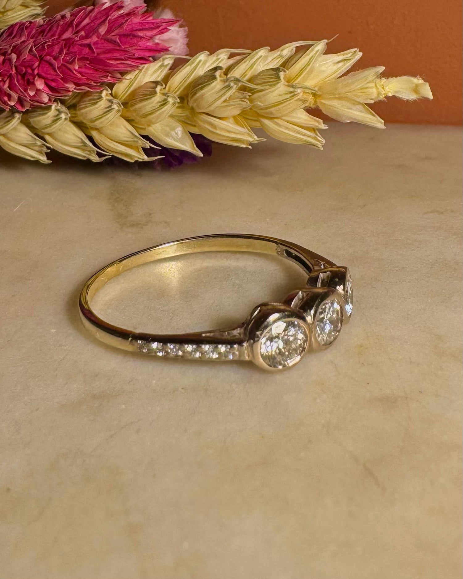 Bague Trilogie Diamants 1.12 carat &quot;Hayden&quot; - Elliade Paris