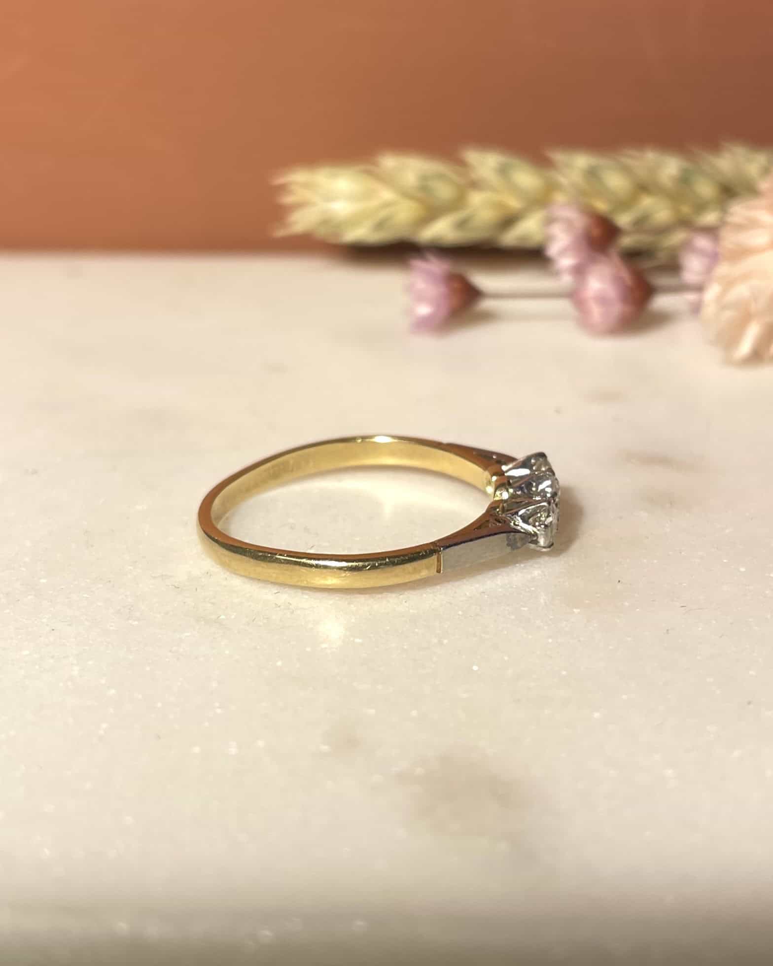 "Alina" 0.49 carat Diamond Trilogy Ring