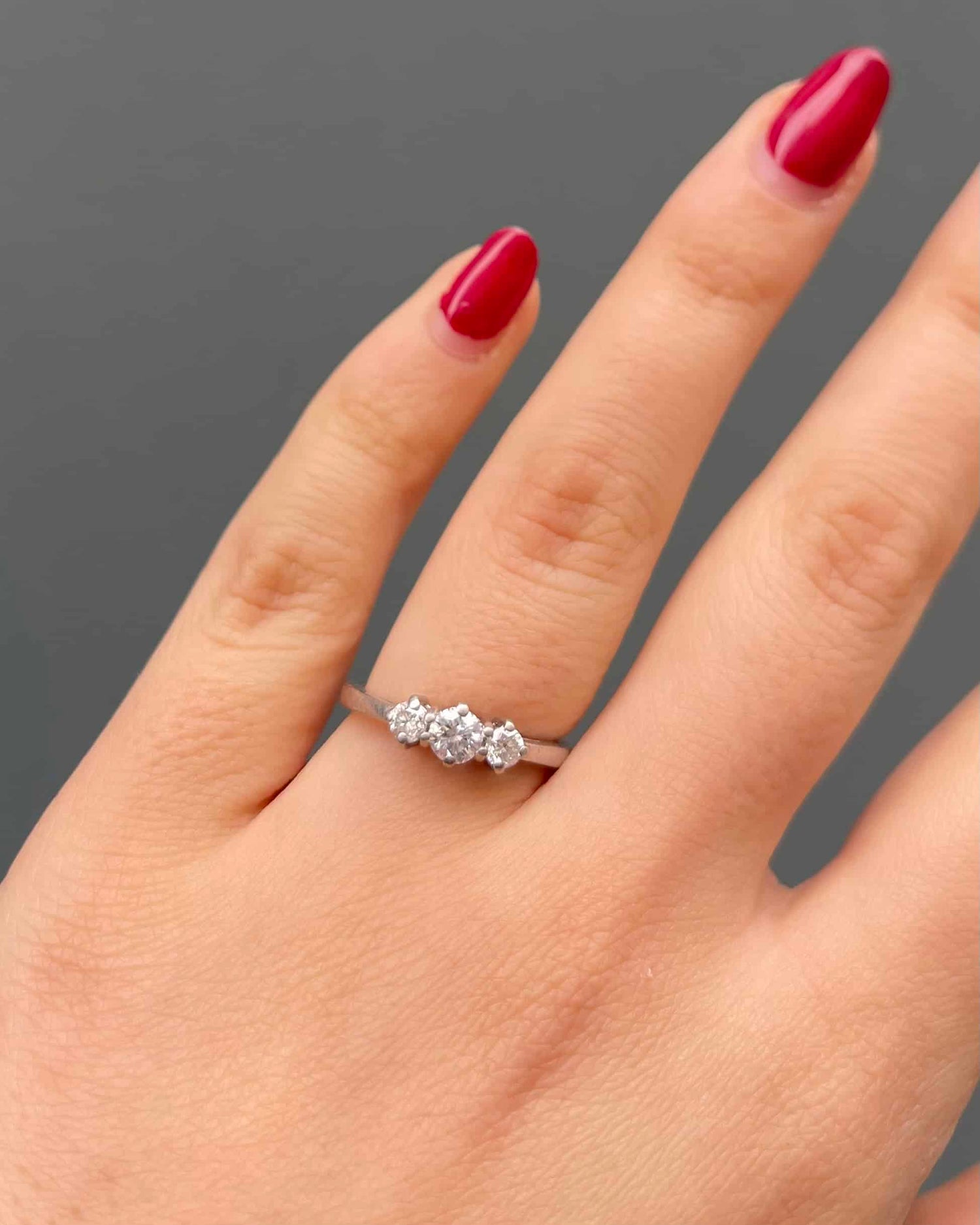 Bague Vintage Trilogie Diamants 0.50 carat &quot;Bassima&quot;