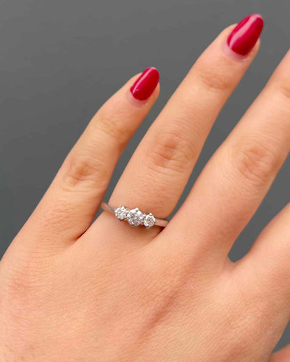 Bague Vintage Trilogie Diamants 0.50 carat &quot;Bassima&quot;