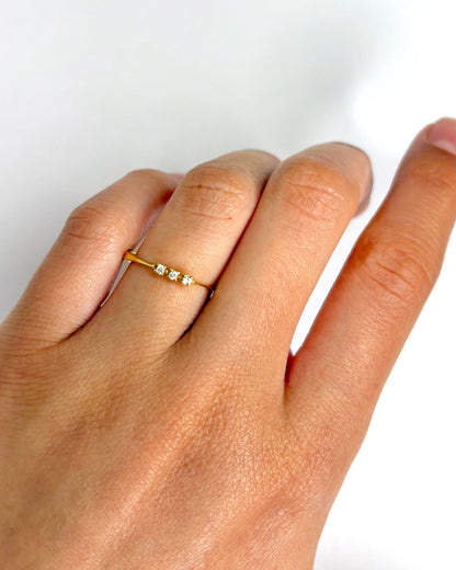 Bague Trilogie Diamants "Soline" - Elliade Paris