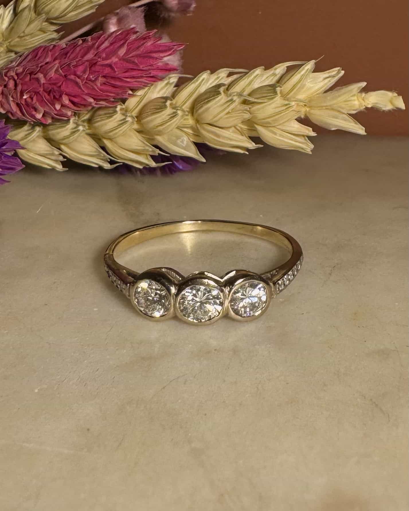 "Hayden" 1.12 carat Diamond Trilogy Ring