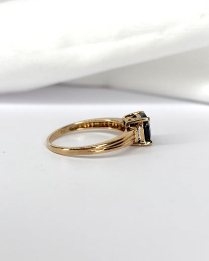 Bague Trilogie Diopside 1.55 carat &amp; 2 Diamants &quot;Ariane&quot; - Elliade Paris