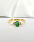 Bague Trilogie Emeraude 0.45 carat & Diamants "Léontine" - Elliade Paris